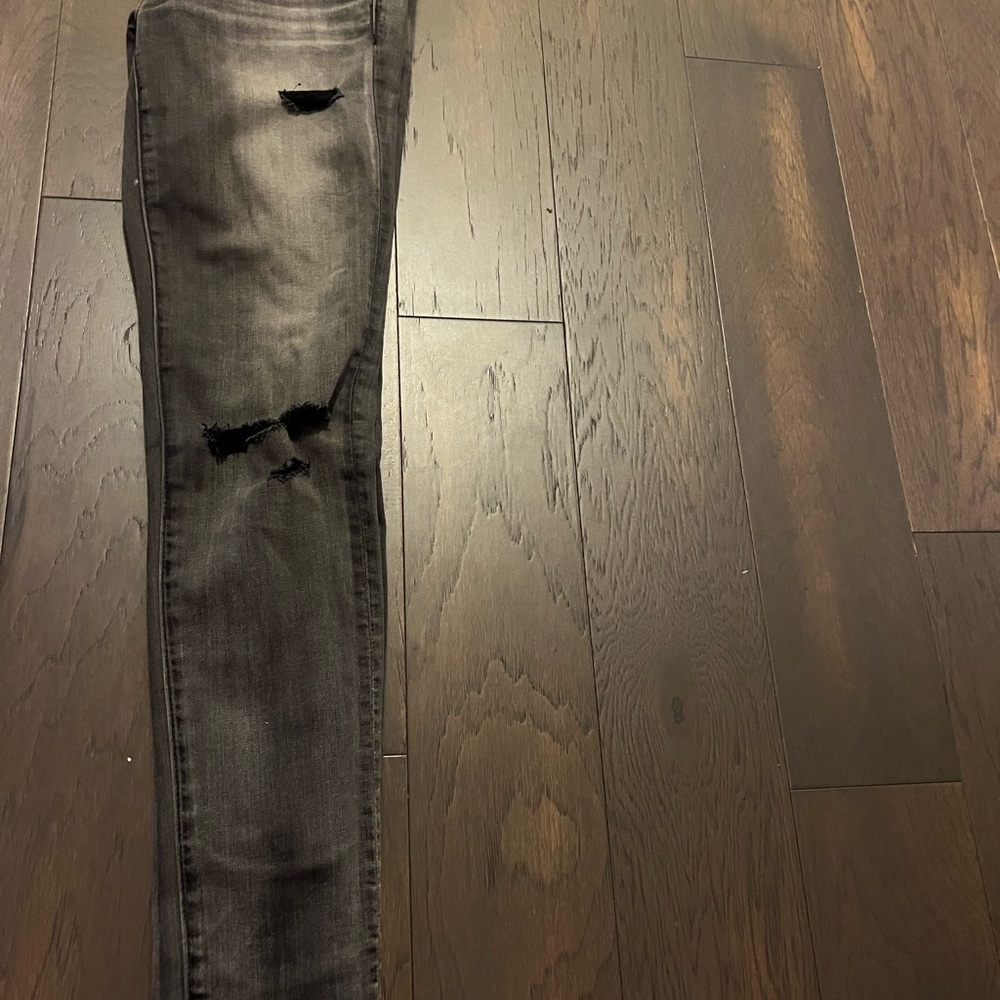 American Eagle Outfitters Black Distressed Skinny Jeans